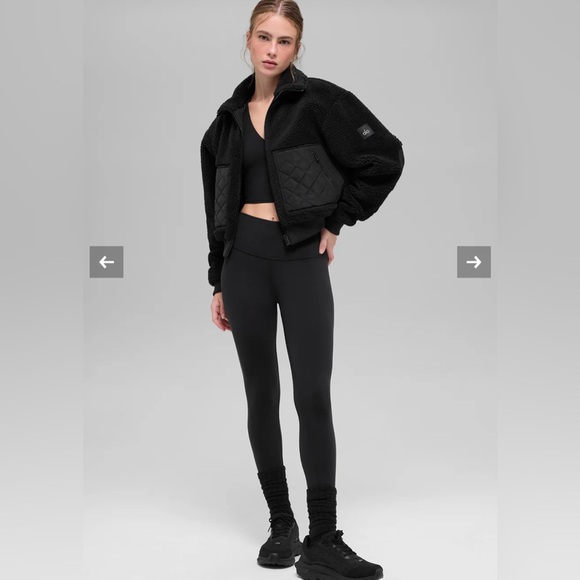 BRAND NEW WITH TAGS!!! ALO BLACK SHERPA EDGE JACKET. SIZE :S - Picture 11 of 12